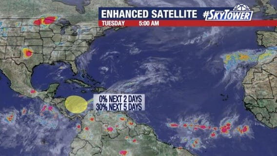 Today's tropical weather forecast