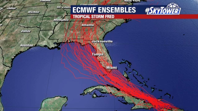 Tropical Depression Fred Thursday afternoon update