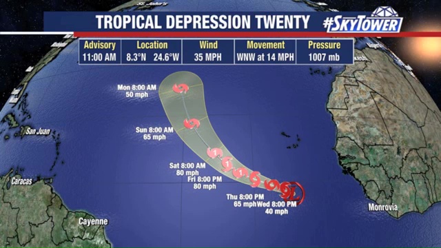 Today?s tropical weather forecast