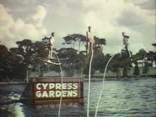Ski champs in action at Cypress Gardens,1958