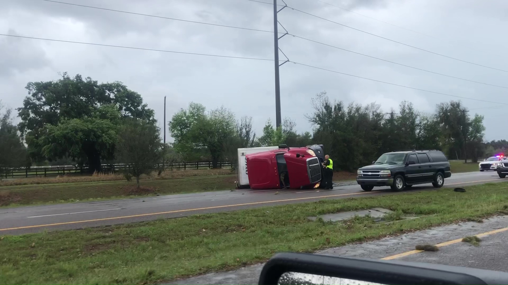 Semi-truck flips over | FOX 13 Tampa Bay