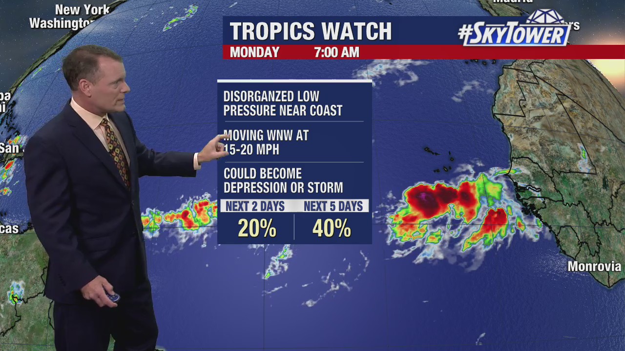 Today's tropical weather forecast