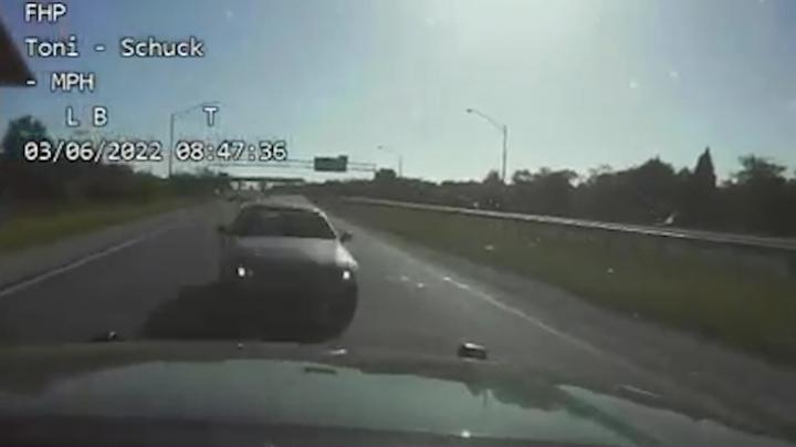 Raw video: FHP dashcam video shows trooper stopping DUI driver from ...