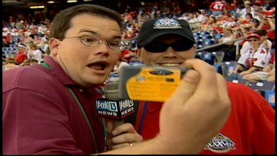 Charley Belcher at the 2003 Super Bowl game