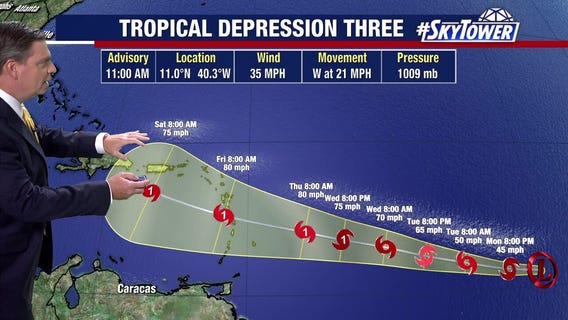 Tropical depression likely to become hurricane