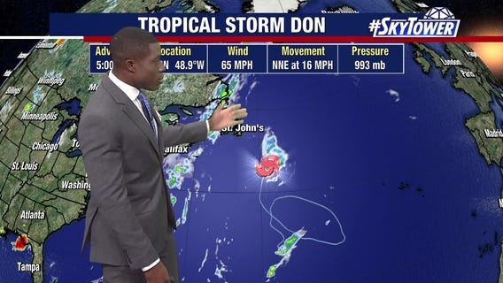 Hurricane Don returns to tropical storm status, invest 95 loses strength