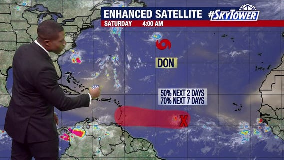 Tropical storm Don continues to turn, tropical wave could turn into a tropical depression