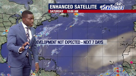 Tropical activity remains quiet at the start of the weekend