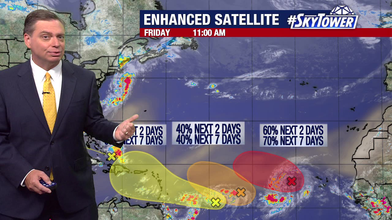 4 systems spin in tropics, 1 to impact Florida