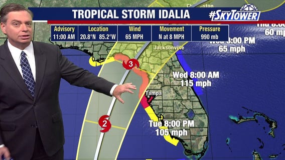 Tropical Storm Idalia to become a major hurricane