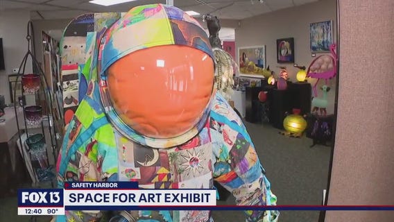 Former astronaut inspires children with art