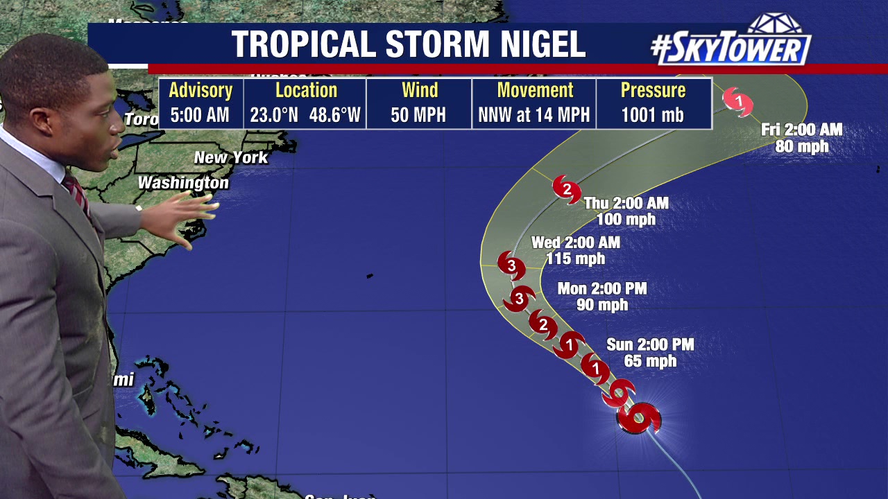 Tropical Storm Nigel forms, expected to become hurricane soon