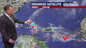 Hurricane Tammy continues to weaken