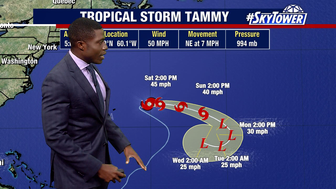 Tropical Storm Tammy may lose strength in few days