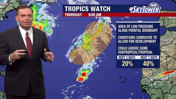 Area of low pressure has chance of development
