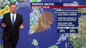 Atlantic system may strengthen over weekend