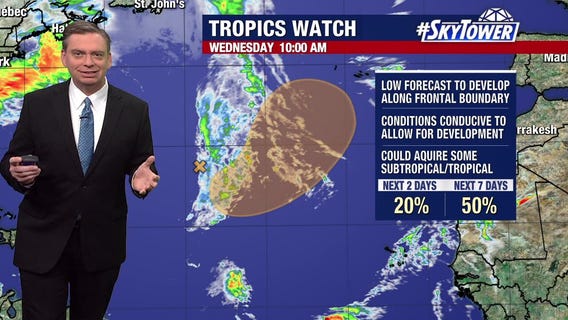 Atlantic system may strengthen over weekend