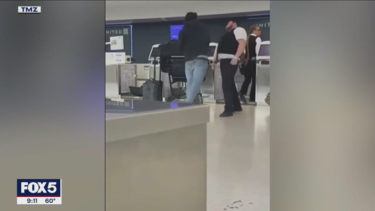 Ex-NFL player fights with United Airlines worker at Newark airport