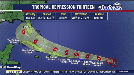 Today's tropical weather forecast