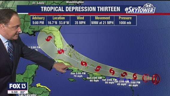 Today's tropical weather forecast