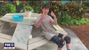 Boy with cerebral palsy runs 5K