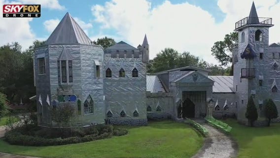 High above the castle in the swamps