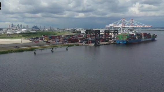 The view above Port Tampa Bay