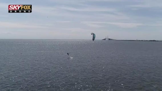 Drone Zone: Fly with kiteboarders along the Sunshine Skyway