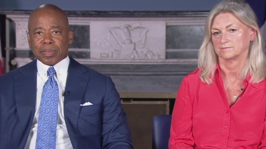 Adams talks schools, gun violence