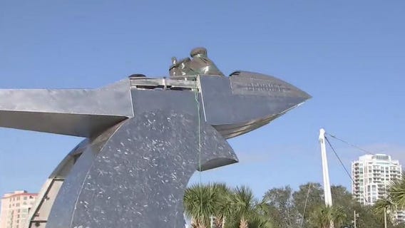 Tony Jannus sculpture at Pier commemorates famous flight
