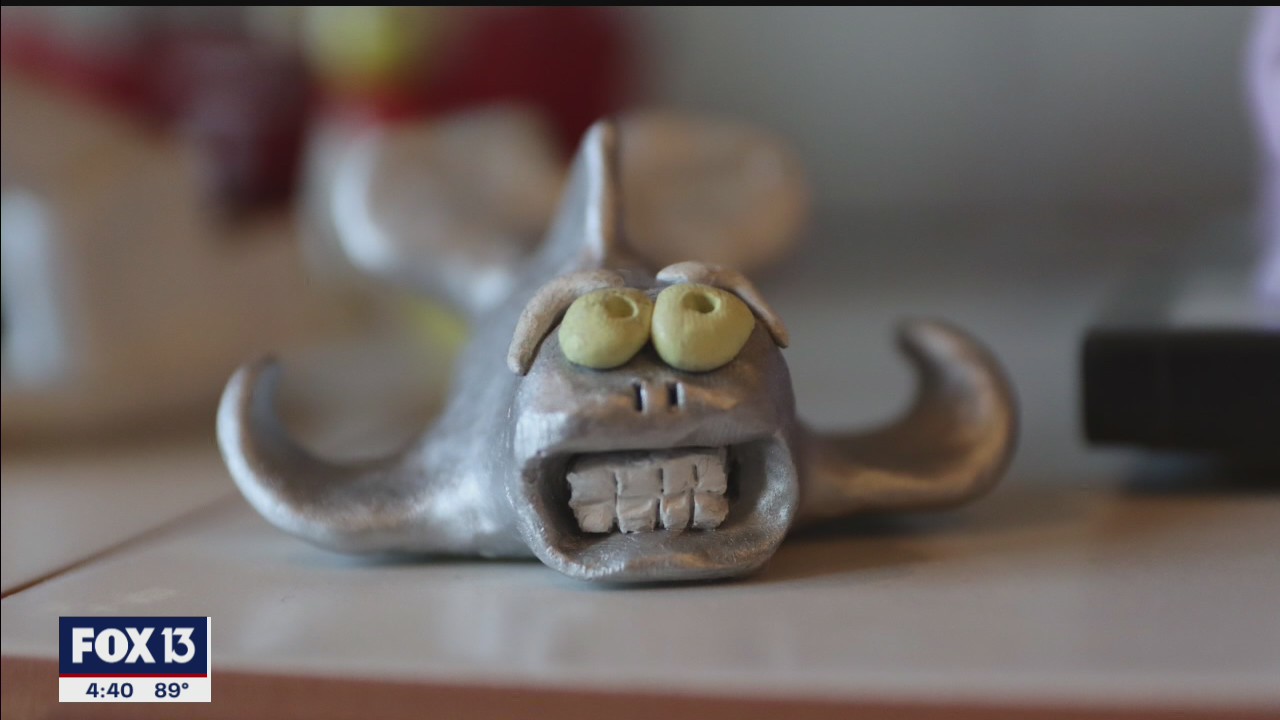 Made in Tampa Bay: Clay-Z Face by Nadine clay sculptures