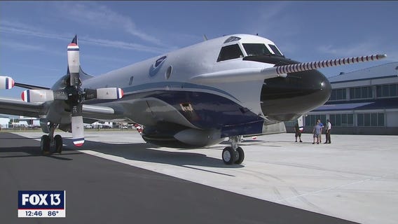 NOAA's hurricane hunter pilots ready to fly into the storm
