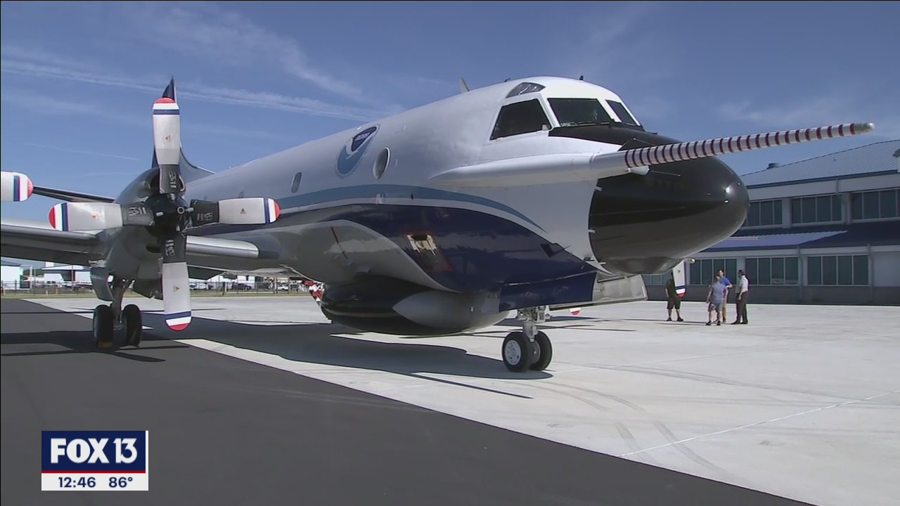 NOAA's hurricane hunter pilots ready to fly into the storm