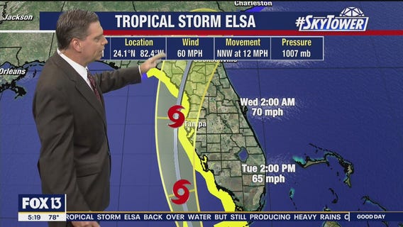 Tropical Storm Elsa Tuesday morning update