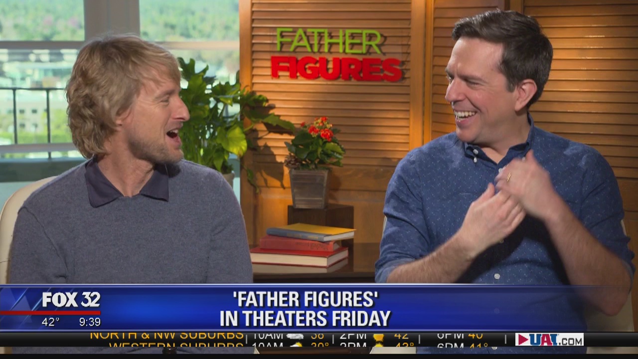 FOX 32's Bill Zwecker talks to the stars of 'Father Figures'