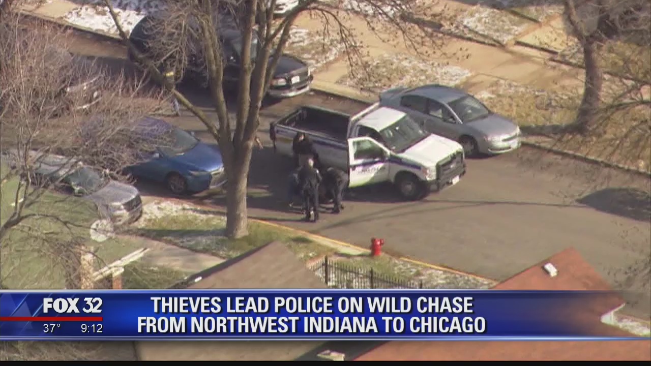 2 arrested after police chase from Indiana ends on South Side | FOX 32 ...
