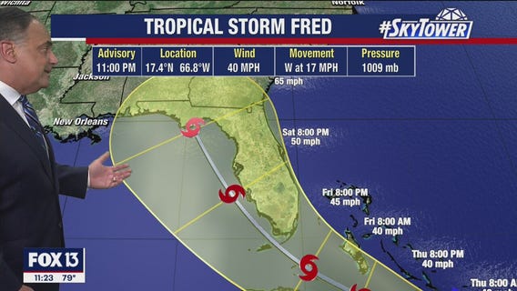 Tropical Storm Fred forms south of Puerto Rico