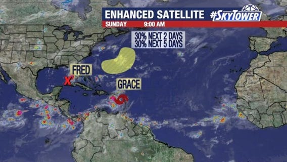 Tropical weather forecast: Fred and Grace update
