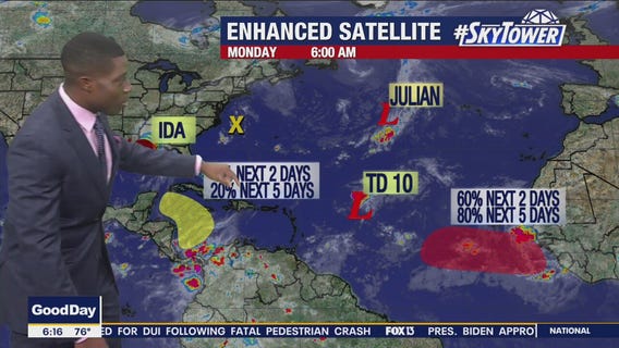 Monday morning tropics update