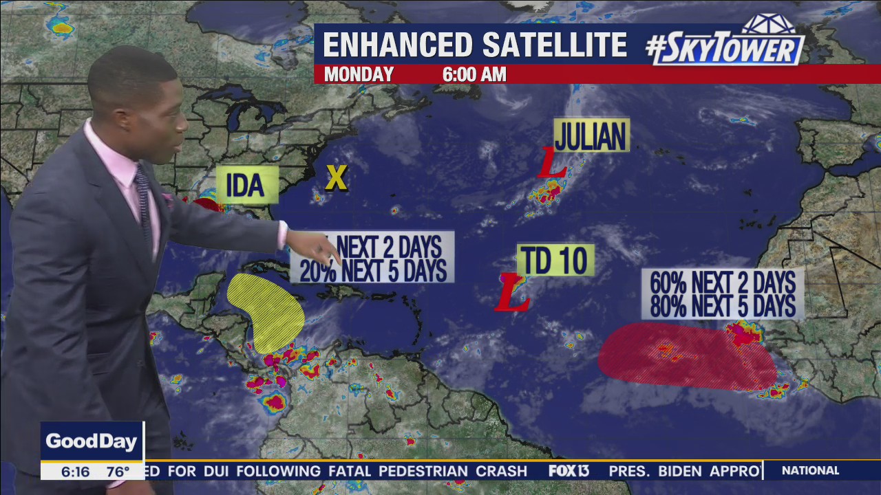 Monday morning tropics update
