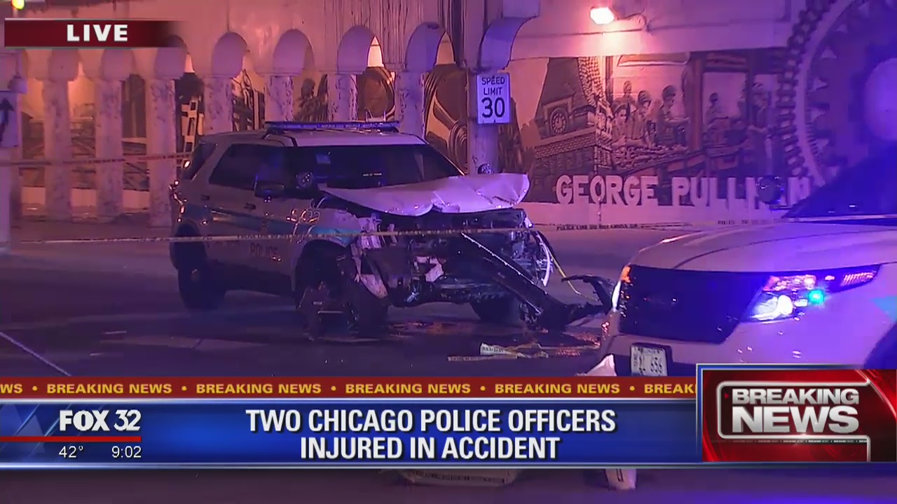 Two Chicago cops hurt in crash that also critically injured civilian ...