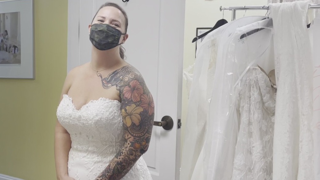 Essential workers gifted wedding dresses