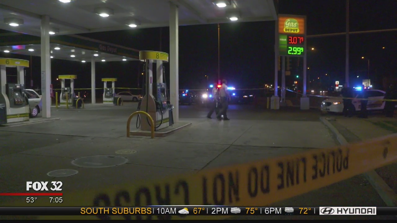 2 shot at gas station in South Holland