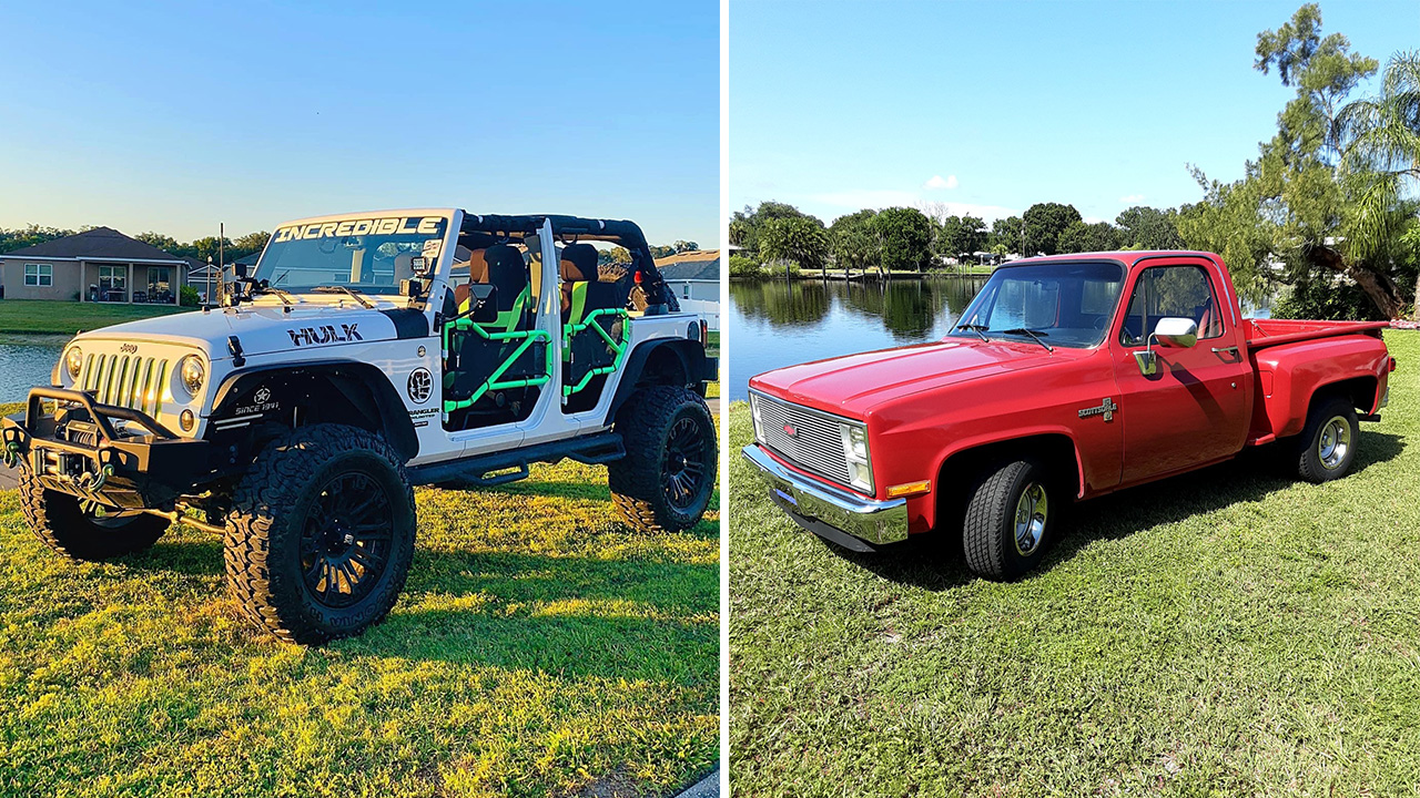 Great Rides: 2014 Jeep 'Hulk' and 1983 Chevy Stepside truck