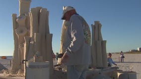 Sanding Ovations sand sculptures on Treasure Island
