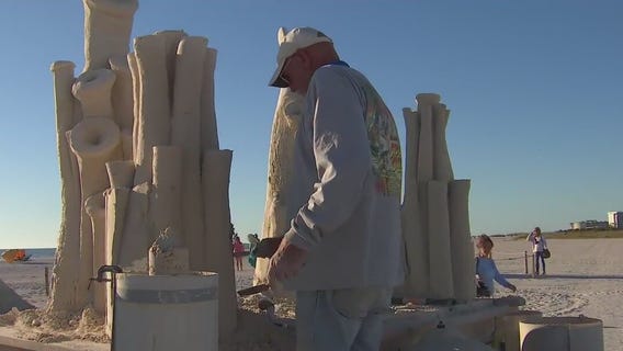 Sanding Ovations sand sculptures on Treasure Island