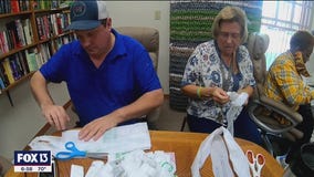 Seniors help the homeless stay warm during winter