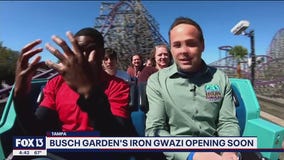 Tony takes first (and maybe last) ride on Iron Gwazi