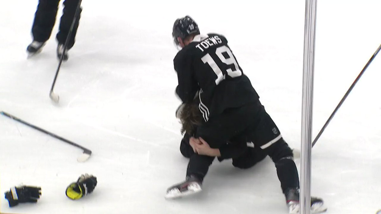 Toews, Keith get into tussle at Tuesday practice
