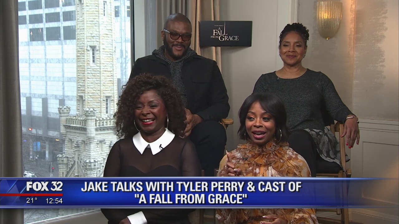 Tyler Perry, cast talks about new movie 'A Fall from Grace'